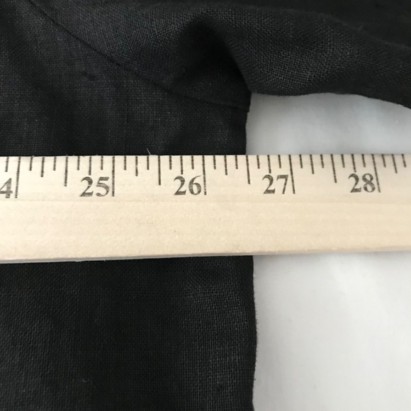 HOT COTTON 100% Linen Blouse Button Down Tunic Top Black Women’s Plus Size 2X - Picture 13 of 16